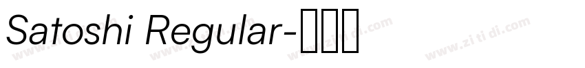 Satoshi Regular字体转换